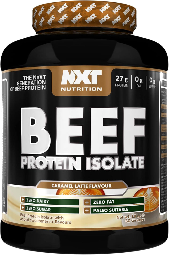 Beef Protein Isolate Powder - Protein Powder High in Natural Amino Acids - Paleo, Keto Friendly - Dairy and Gluten Free - Muscle Recovery | 1.8Kg | Ice Blast