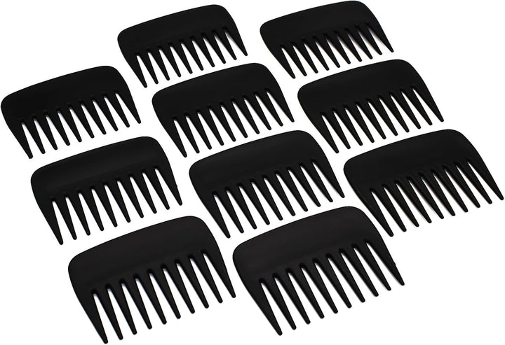 Professional Streaker Combs, anti Static Wide Tooth Hair Styling Detangling Comb Compact Palm-Sized No Handle Afro Comb for Men Women Curly Wavy Wig Salon Barber Home Office Travel Purse (1)