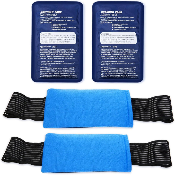 Ice Packs for Injuries Reusable(3 Piece Set),Gel Hot & Cold Ice Packs,Joint Pain, Muscle Pain, Ice Packs with Adjustable Straps, Treat Arms, Shoulders, Knees, Legs Back and More