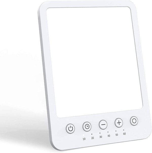 Therapy Lights Lamp Sun 10000 Lux for Depression LED UV Free Spectrum Sad Therapy Lights Box with 6 Timer 10 Brightness Levels Memory Function