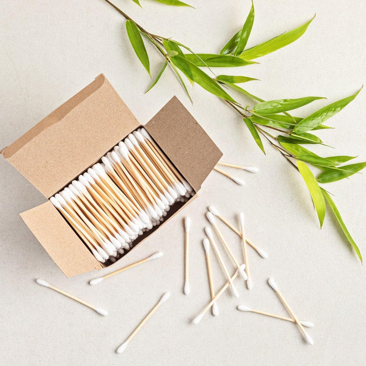 Bamboo Cotton Buds - 1000 Pcs Organic Cotton Wool Buds, Biodegradable, Sustainable, Plastic-Free, Fully Recyclable Ear Buds (1000, Standart)