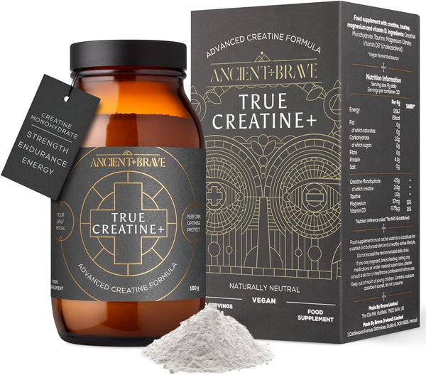 - True Creatine+ - 180G - Premium Creatine Monohydrate Powder - 100% Micronized for Women - High Performance, Strength Building - Muscle Recovery, Cognitive Function, Wellness