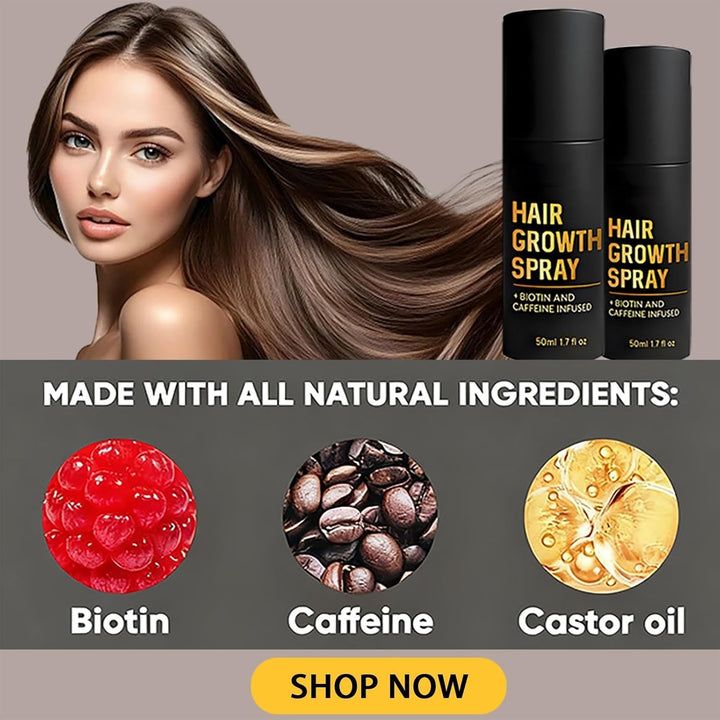 Hair Growth Spray, Biotin Hair Thickening Spray for Thinning Hair, Supports Fuller & Stronger Hair for Women & Men (1)
