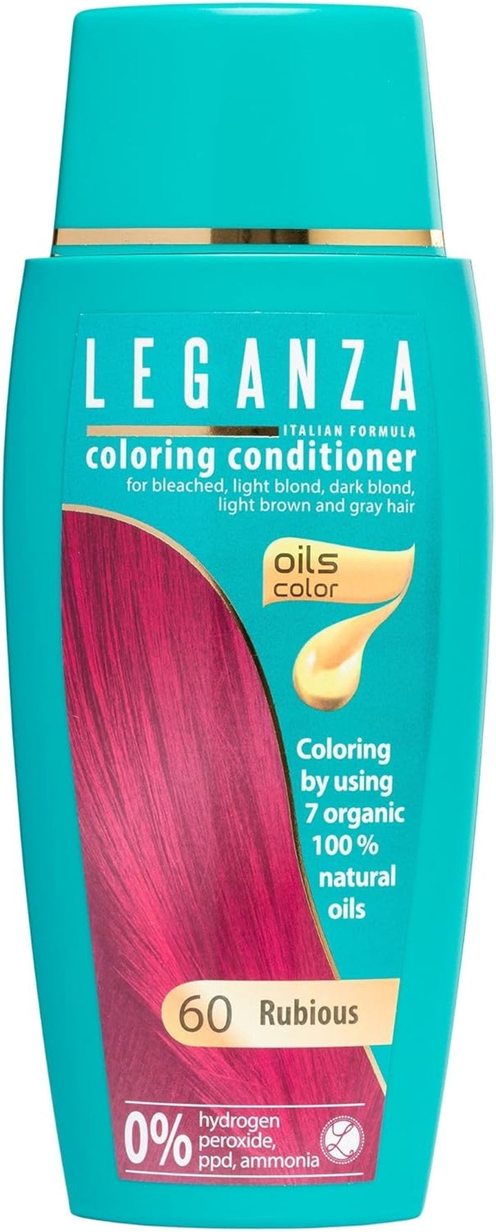 Hair Coloring Conditioner Natural Balm Color Copper Titian Nº 40 | Enriched with 7 Natural Oils | Ammonia, PPD and Paraben Free | 150 Ml