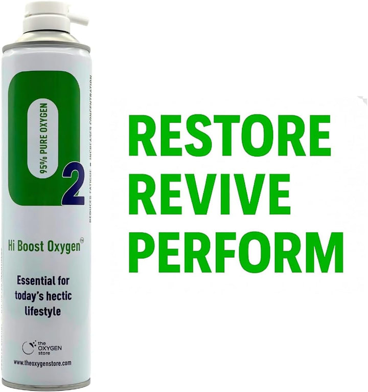 Hi Boost Oxygen Can Pure Oxygen | Pure Breathing Oxygen Essential for Todays Hectic Lifestyle | Made in the UK 10L X 3 Oxygen Cans Total 30L with Mask and Tube