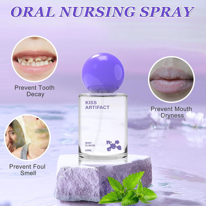 Probiotic Oral Spray, Fresh Breath Spray with Probiotics, Dry Mouth Spray, Mouth Freshener, Gentle Oral Care, Effectively Reduces Bad Breath, Alcohol-Free, Instant & Long-Lasting Freshness, 2 X 20Ml