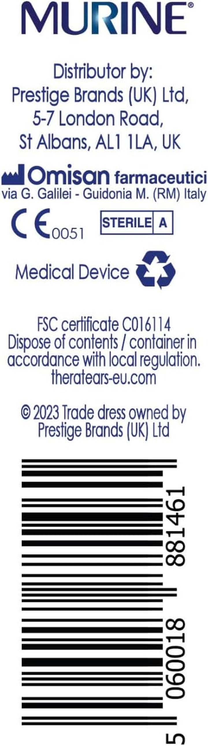 Bright & Moist Eye Drops to Whiten Eyes as Well as Hydrating and Soothing Dry and Sensitive Eyes, 15Ml