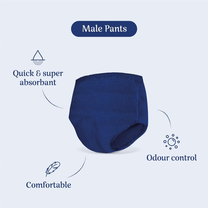 Men’S Pants plus Large, 28 Count (4 Packs of 7), Blue