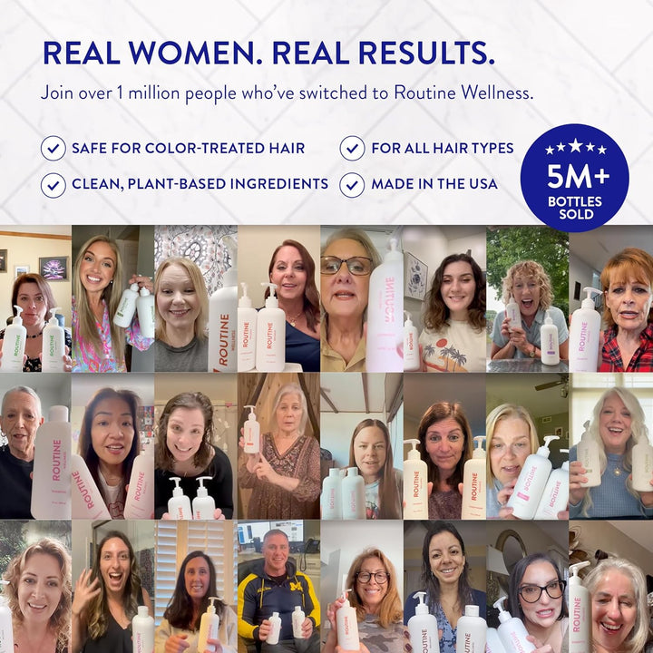 Anti-Thinning Shampoo and Conditioner Set for Thinning Hair - Biotin DHT Blocker Women & Men - Color Safe Shampoo for Hair Loss & Healthier Growth (Pack of 2) (Lavender & Cedar)