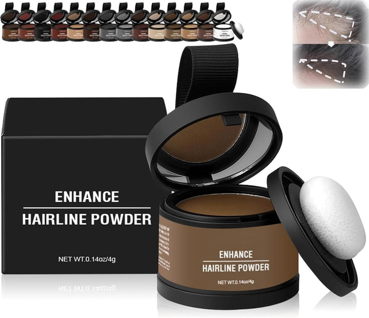 Veinsgrain Hairline Enhancement Powder (#06 Dark Brown) - Long-Lasting, Waterproof, Suitable for All Hair Colors