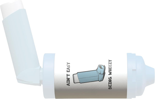 Spacer Cover in over 30 Designs – Vegan Leather Spacer Case for Kids and Adults – Handmade in England (Aint Easy Being Wheezy, Aerochamber plus Flow-Vu)