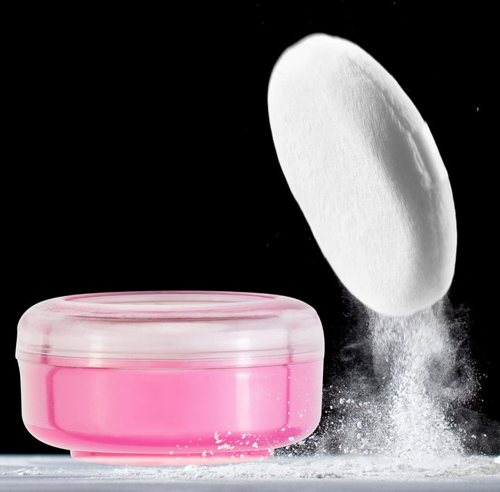 1 Pack Body Powder for Women with Puff, 100% Talc-Free, Elegant Rose Petals Scented Dust, after Bath for Soft Skin, Extra Large,(5Oz)