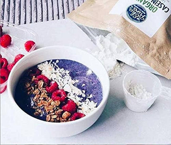 Casein Protein Powder - 500G | 78% Protein | Hormone Free, Gmo-Free, Soy-Free, Additive Free, Sugar-Free | Promote Muscle Growth - Accelerate Recovery | Certified Organic Casein protein, Slow-digesting protein, Protein supplement, Protein powder, Muscle r