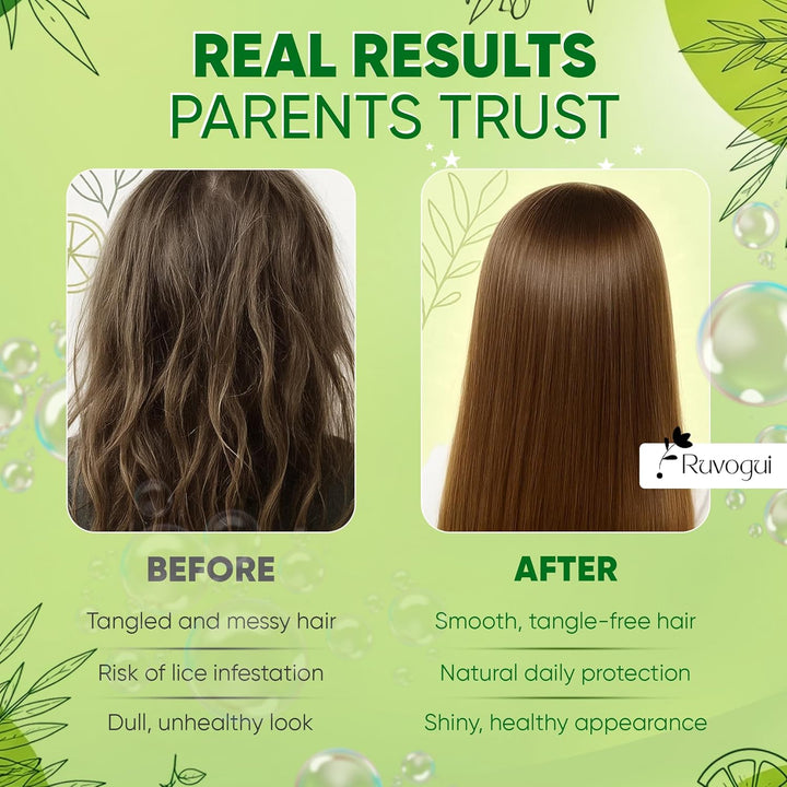 Head Lice Treatment for Kids Bundled with Nit Shampoo, Head Lice Repellent Spray, Kids Detangler Spray, Nit Comb & Flea Comb – Gentle & Effective Nit Treatment. Kills Headlice and Eggs.