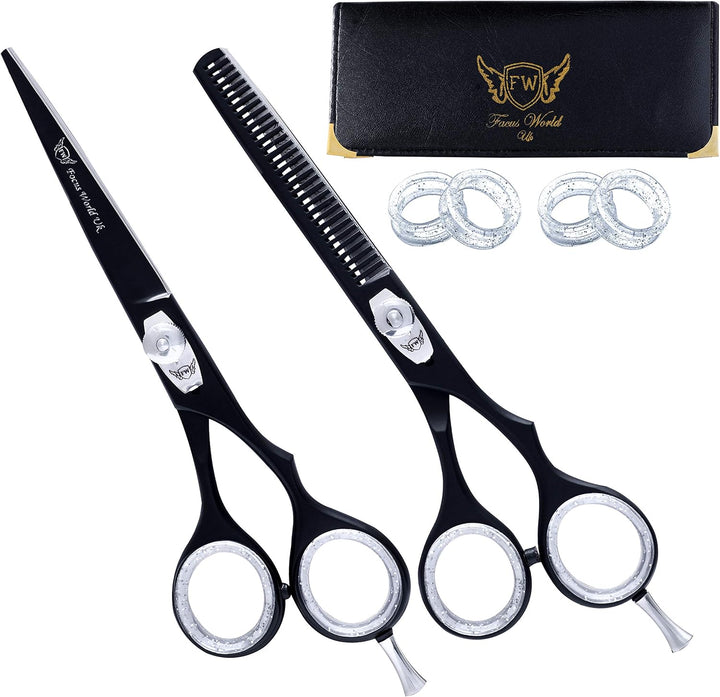 Hair Thinning Scissors 6.5 Inch Barber Hair Shears for Hairdressing Cutting Texturizing & Styling - Stainless Steel