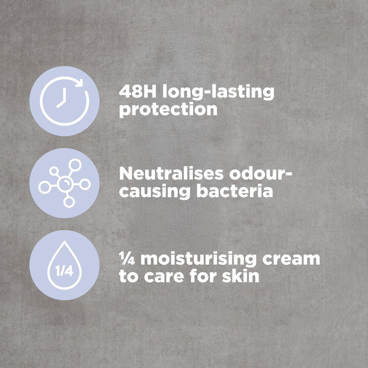 Dove Men+Care Clean Comfort with ¼ Moisturising Cream Men'S Antiperspirant Deodorant Stick for 48 Hour Protection against Sweat and Odour 50 Ml, Pack of 6