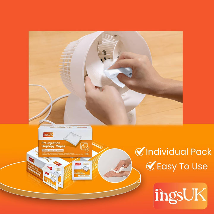 Multi-Purpose 75% Isopropyl Alcohol Wipes for Cleaning & Disinfecting (Large Size)