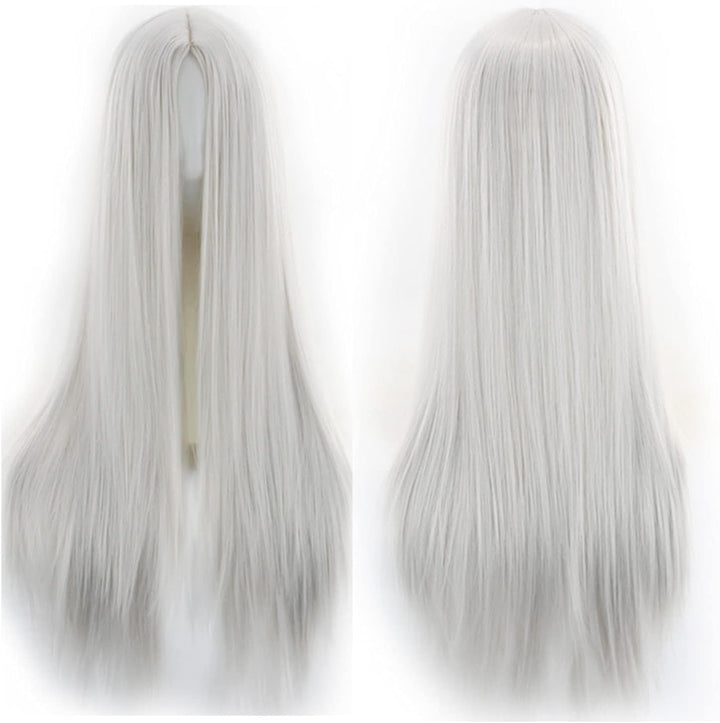 29.5" 75Cm Long Black Wigs for Women Long Straight Synthetic Black Wigs for Party Cosplay Halloween Anime((B-Black)
