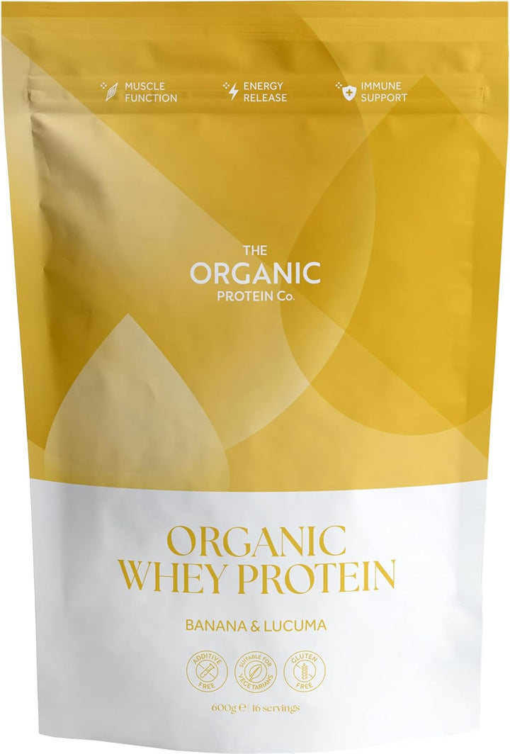 The Organic Protein Co. – Madagascan Vanilla Organic Whey Protein Powder | No Additives, Undenatured, Bioactive, UPF Free, No Emulsifiers, Primarily Grass Fed, Vegetarian, Gluten Free – 400G
