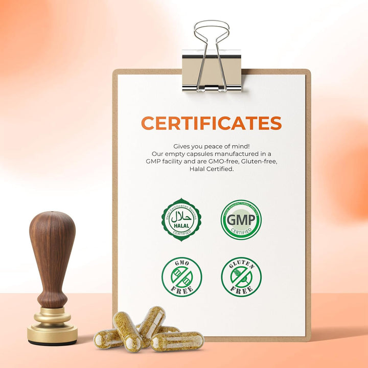 Empty Capsules Size 00 - Clear Gelatin Capsules Empty (100 Count) with Two Miro Lab Spoons - Gel Capsule Empty - DIY Pure Bovine Capsule Filling - Kosher, Gluten Free - Non-Gmo Certified