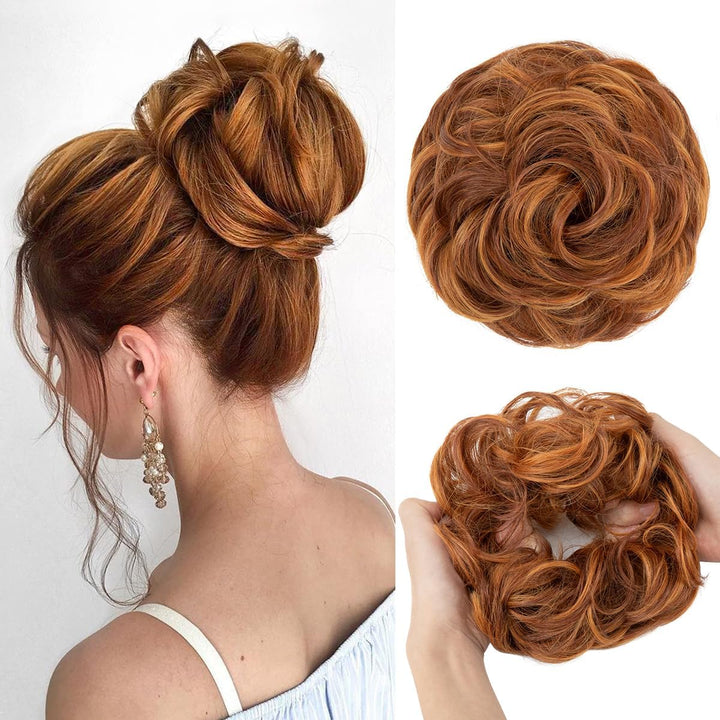 Messy Bun Hair Piece for Womens Synthetic Scrunchies Buns Extension Hairpieces Updo Pony Tail Dirty Blonde