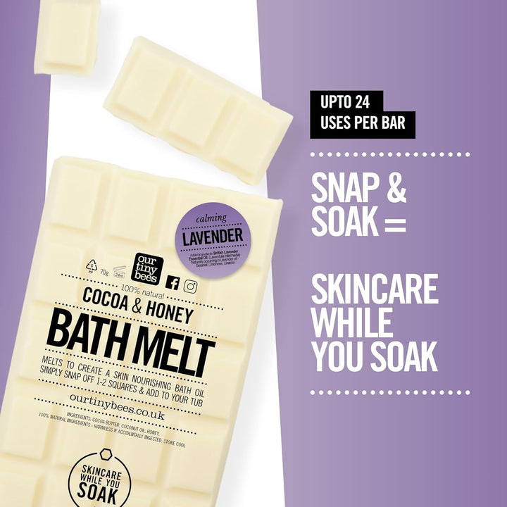 Bath Melt - Bath Oil, 24 Uses, Lavender Cocoa & Honey Bath Melt -  Skincare