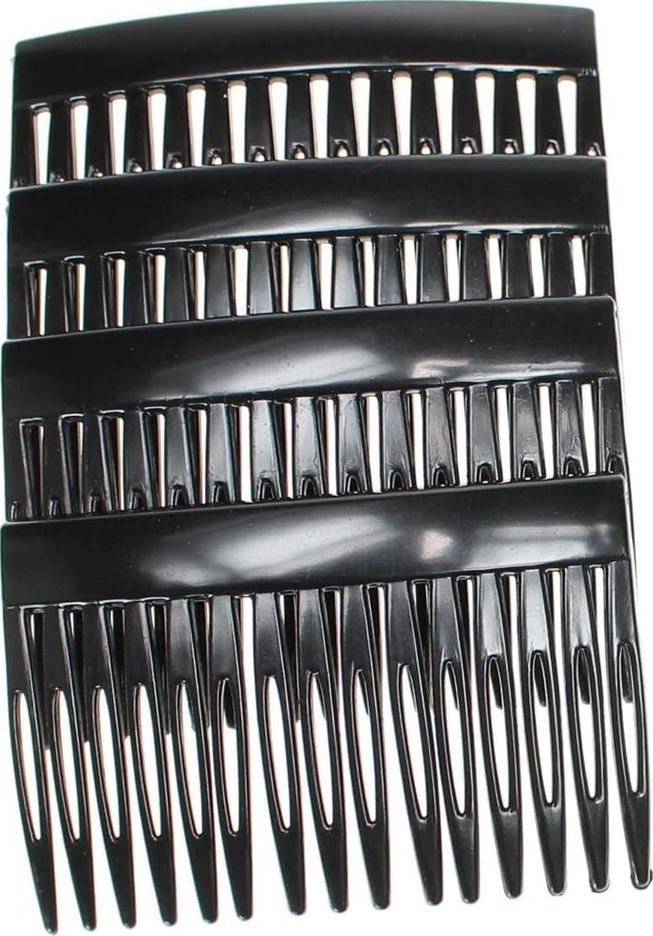 4 Pack of 7Cm Clear Plain French Side Hair Combs Slides Grips Clips Hair Accessories for Women Girls by …