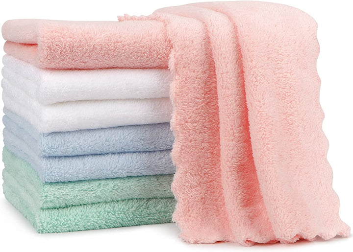 Baby Washcloths 24-Pack(7''X9''), Microfibre Coral Fleece Baby Towels, Super Soft and Absorbent Wash Flannels for Newborns and Infants, Gentle on Delicate Skin for Face Hands and Body