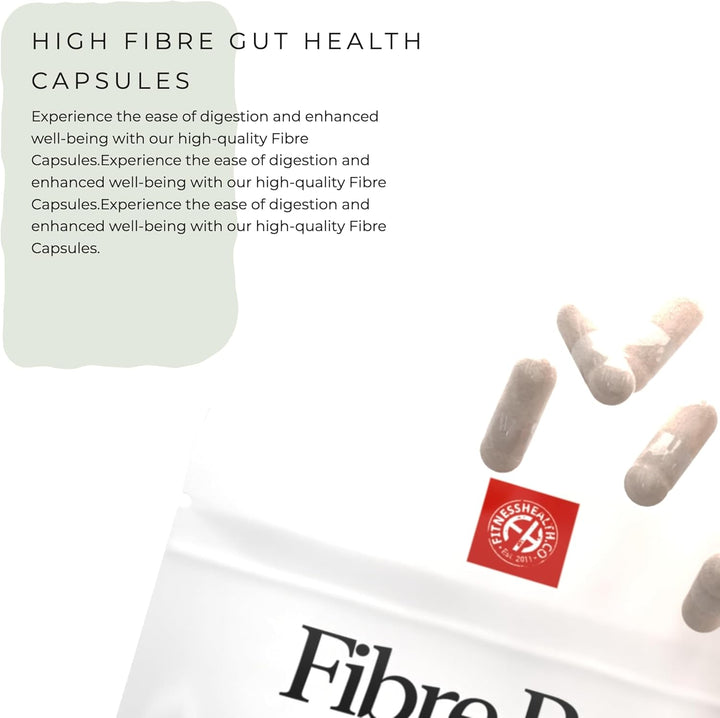 Fibre Pro Complex Capsules - Inulin Powder - Husk Powder - Lactobacillus Acidophilus for Digestive System - Supplement 60 Capsules