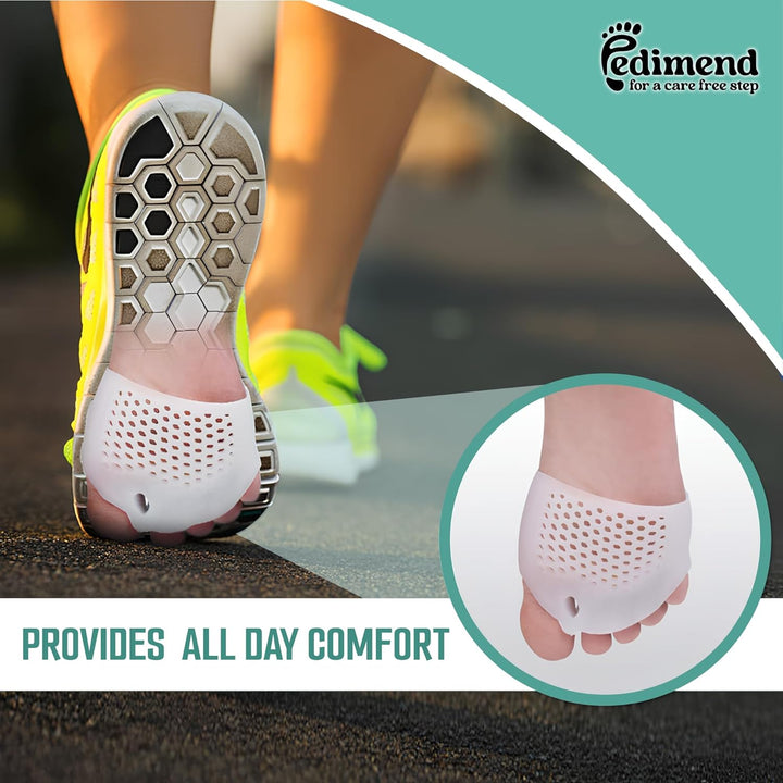 2 Pairs Gel Toe Separators Metatarsal Pads, Gel Toe Straightener for Overlapping Toes, Bunion Corrector, Hallux Valgus Forefoot Pain Relief (5-Hole Toe Separator Metatarsal Pads)
