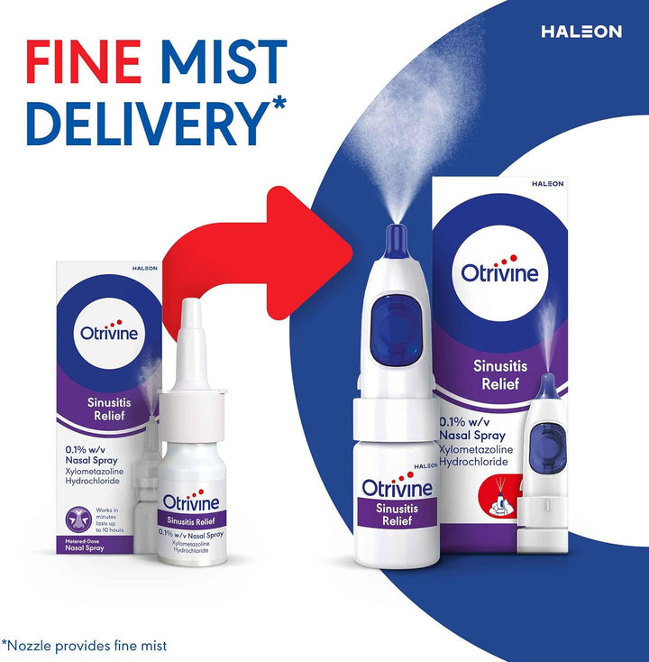 Decongestant Nasal Spray, Nose Spray for Sinusitis & Blocked Nose Relief, 10Ml