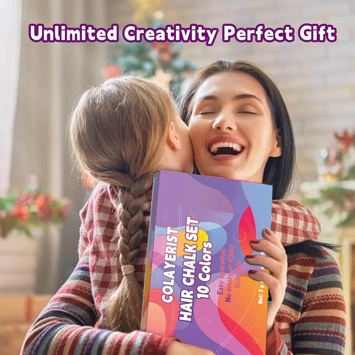 Hair Chalk for Girls Kids, 10PCS Temporary Hair Dye Colour, Coloured Hair Chalk Wash Out Kids, Teenage Girls Gifts, Christmas Gifts for Kids Gifts for 5-15 Year Oldgirls (Pink Etc.)