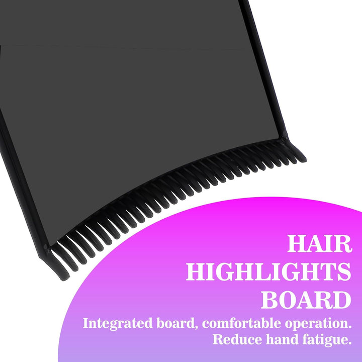 Balayage Board Highlighting Kit, Highlighting Board with Teeth, Lightweight Foiling Boards for Hair Dye Tools, Reusable Cooboard Hair Dying Tools for Barber Salon Hairstylist Hairs Dying Tool