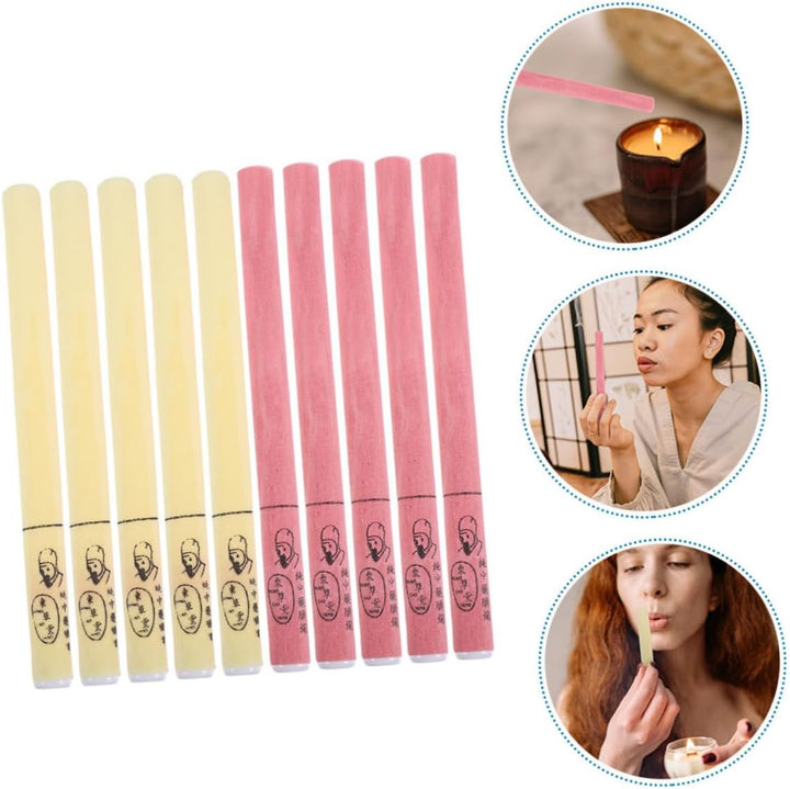 20Pcs Moxibustion Sticks Navel Belly Moxa Roll Bar Moxibustion Smokeless Sticks for Aromatherapy