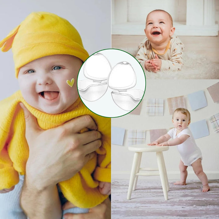 6 Pack Baby Pacifier Cases - Clear - for Travel and Home