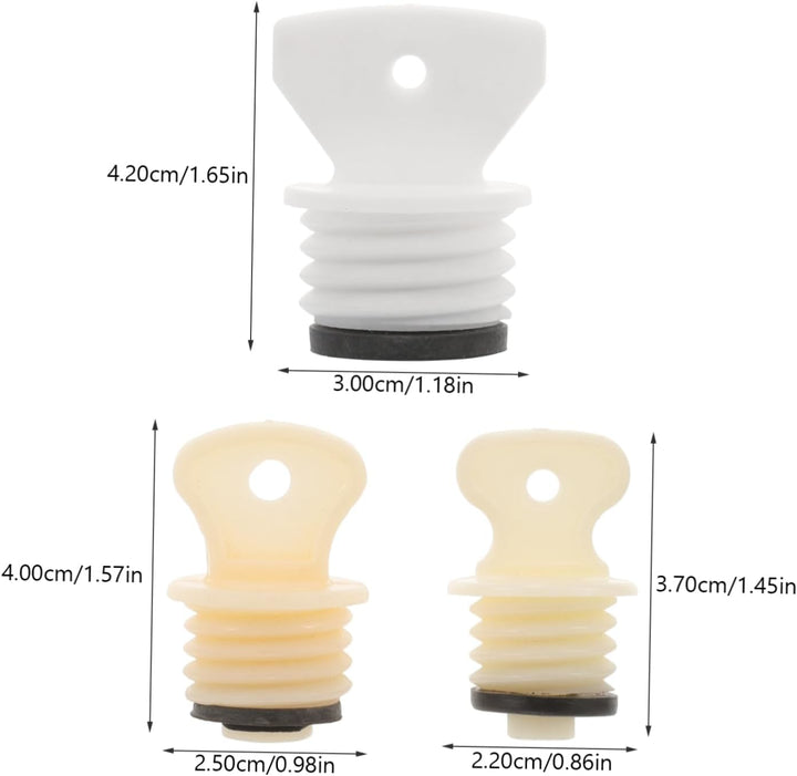 3Pcs Hot Water Bottle Lid Hot Water Bottle Replacement Plug Thermal Plug Bag Replacement Large Rubber Hand Warmer