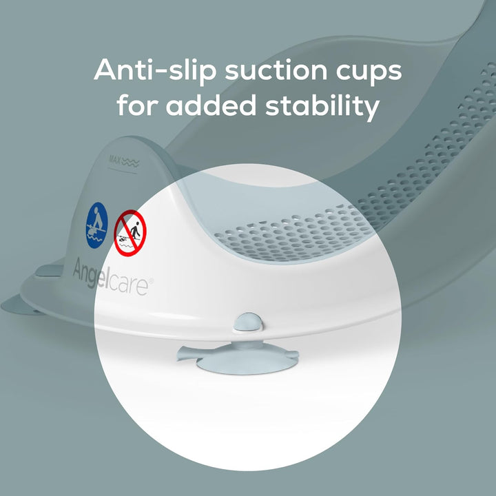 Soft Touch Mini Bath Support- Aqua - Newborn Bath Seat, Infant Bathing, Non-Slip, Easy Clean