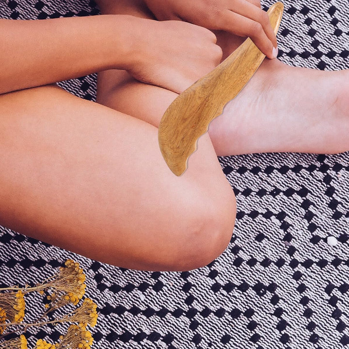 2Pcs Natural Wood Gua Sha Plates Portable Scraping Boards for Facial and Body Massage Smooth Texture Skin Care Tools for Neck Eye Shoulder and Spa Use