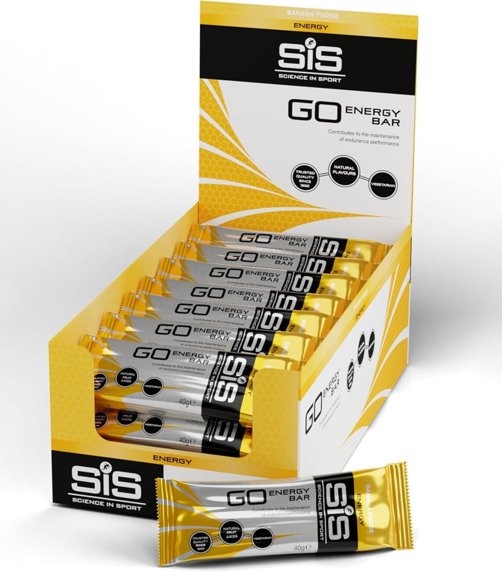 SIS Go Energy Bar, High Carb, Fruit Infused Energy Bar, Chocolate Fudge Flavour (30 Packs)