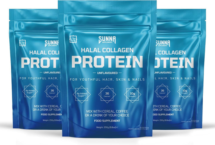 - Halal Bovine Collagen Protein Powder for Hair Skin Nails and Joints - Type (I, III) Hydrolysed Premium Bovine Collagen Peptides for Women and Men | Gluten Free | Unflavoured