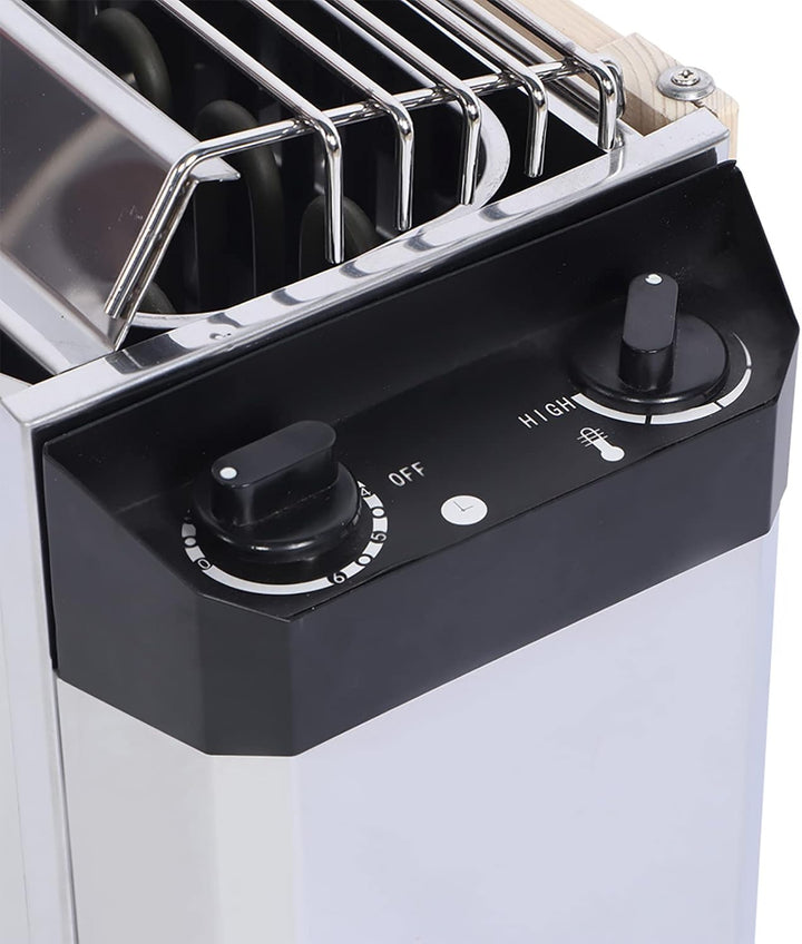 3KW Internal Control Type Stainless Steel Sauna Stove Heater Heating Tool Electric Wet Dry Sauna Heater for Sauna Room 220V for Sauna Heater Stove