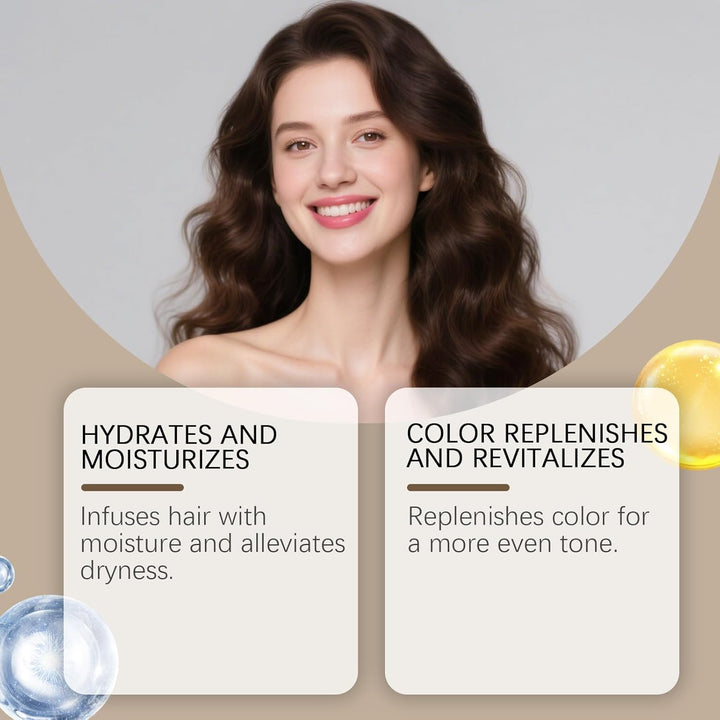 Radiant Brown Hair Mask - 90G. a Multi-Benefit Nourishing Mask Suitable for Color-Treated Hair That Moisturizes, Smoothes, and Maintains Vibrant Color.