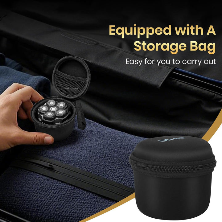 Head Shavers for Bald Men, Electric Shavers Razor, Rechargeable Bald Head Razor, Magnetic 6D Rotary Shaver, Waterproof Face Beard Trimmer Mens Grooming Kit, Gifts for Men