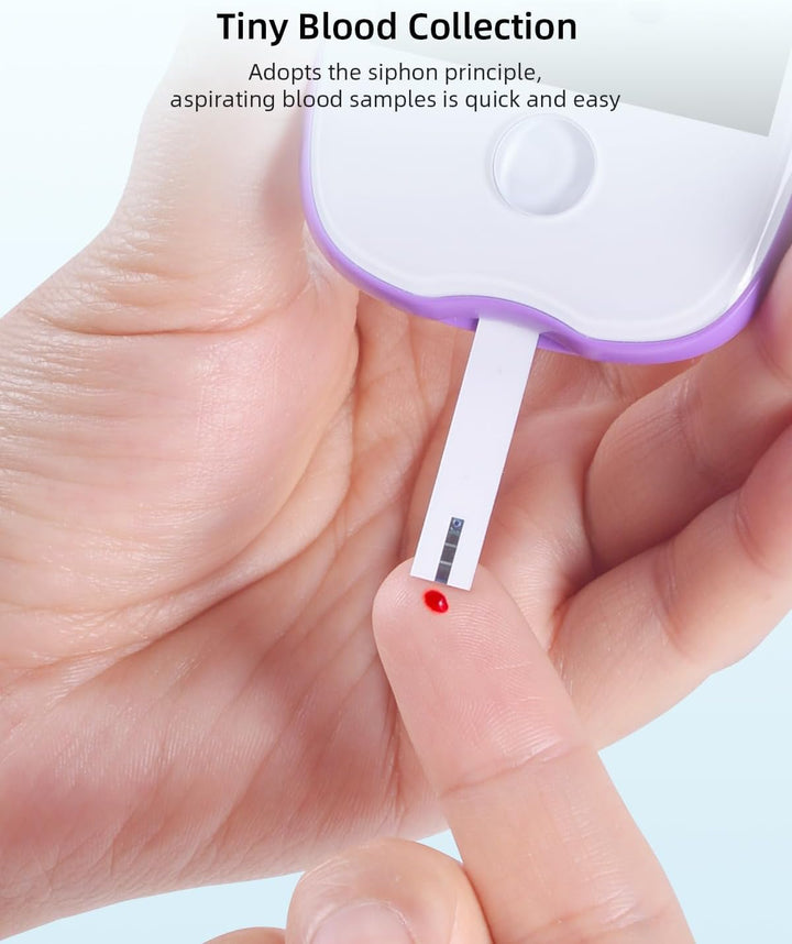 Blood Glucose Test Strips for Diabetics:  Blood Sugar Test Strips 50 PCS - 50 Lancets for Home Use - Only Use with A608 A601 A606 A616 W33 Blood Glucose Monitor