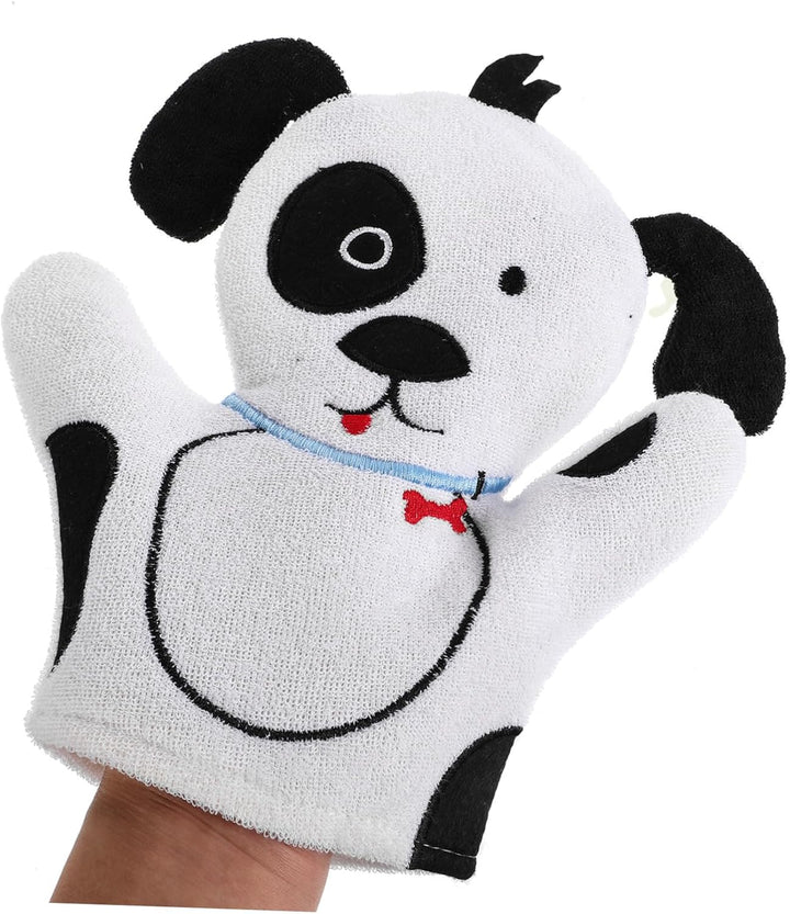 Cartoon Animal Shape Bath Scrubber Glove Soft Gentle Dog Design for Bathing Mitt Easy to Handle and Versatile Body Scrubber for Boys