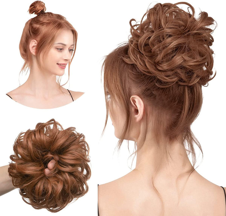 Messy Bun Hair Piece for Womens Synthetic Scrunchies Buns Extension Hairpieces Updo Pony Tail Dirty Blonde