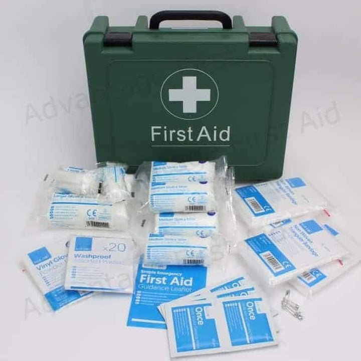 10 Person Workplace First Aid Kit, HSE Compliant & Fully Stocked, Compact Wall-Mountable Case, Ideal for Offices, Shops, Vehicles & Small Businesses, Meets UK Health & Safety Standards (1)
