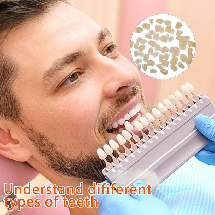 Temporary Tooth Repair Kit Fix Broken Teeth Dental Repair Kit Tooth Filling Replacement False Teeth Adhesive Thermal Fitting Beads with Black Files and Small Scissor for Missing Cracked Chipped Tooth