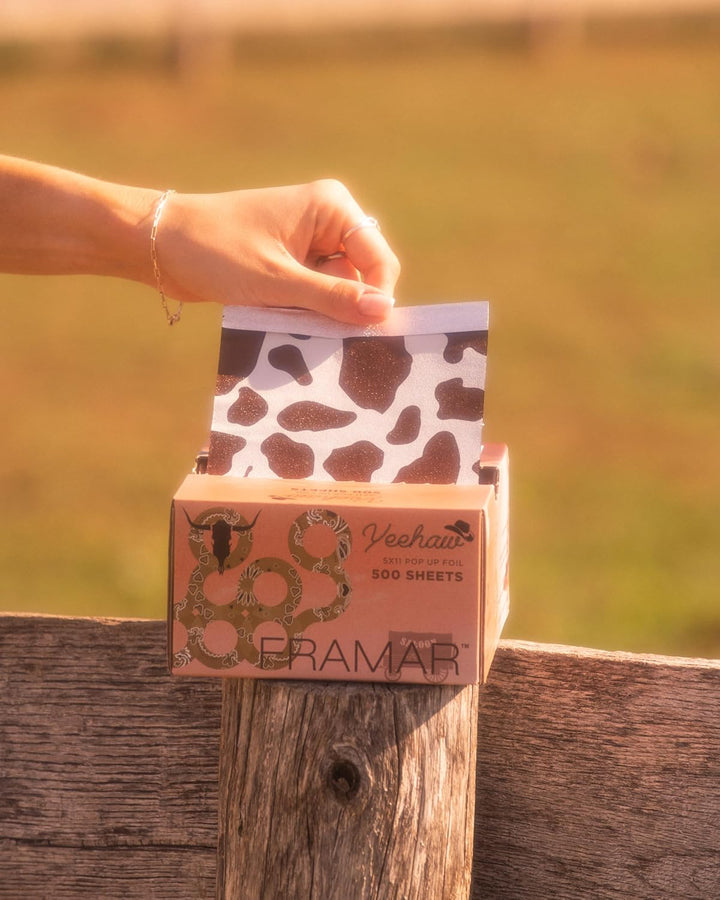 Cow Print Embossed Pop up Hair Foil, Hair Foils for Highlighting, Foils for Highlights, Hairdressing Foil for Hair Highlights, Foils Sheets, Hair Foils for Colouring – 500 Sheets