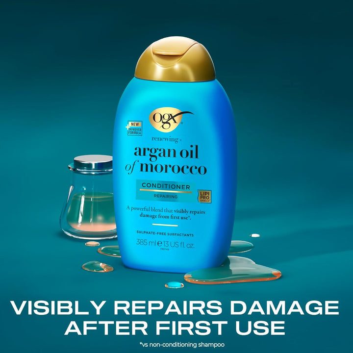 Argan Oil of Morocco Hair Conditioner, Hydrate and Repair, Intensively Moisturises, for Dry and Damaged Hair, Sulfate Free Surfactants, 385Ml